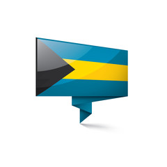 Bahamas flag, vector illustration on a white background