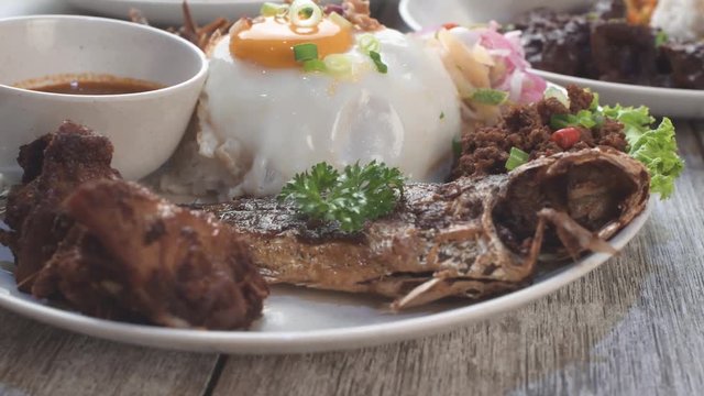 asian fried fish rice