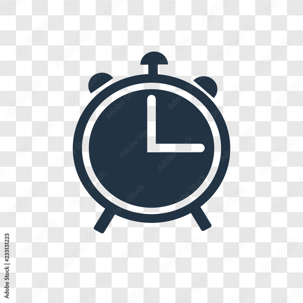 Aufkleber clock vector icon isolated on transparent background, clock transparency logo design