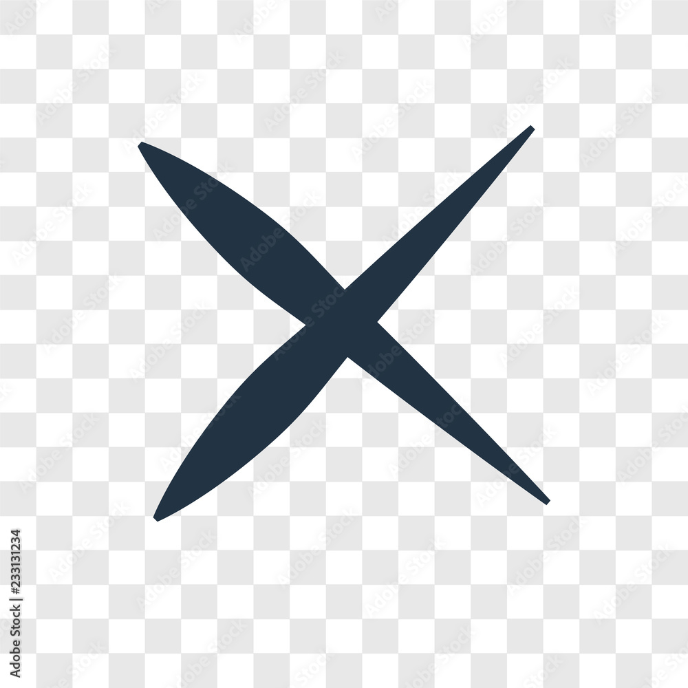 Poster cancel vector icon isolated on transparent background, cancel transparency logo design