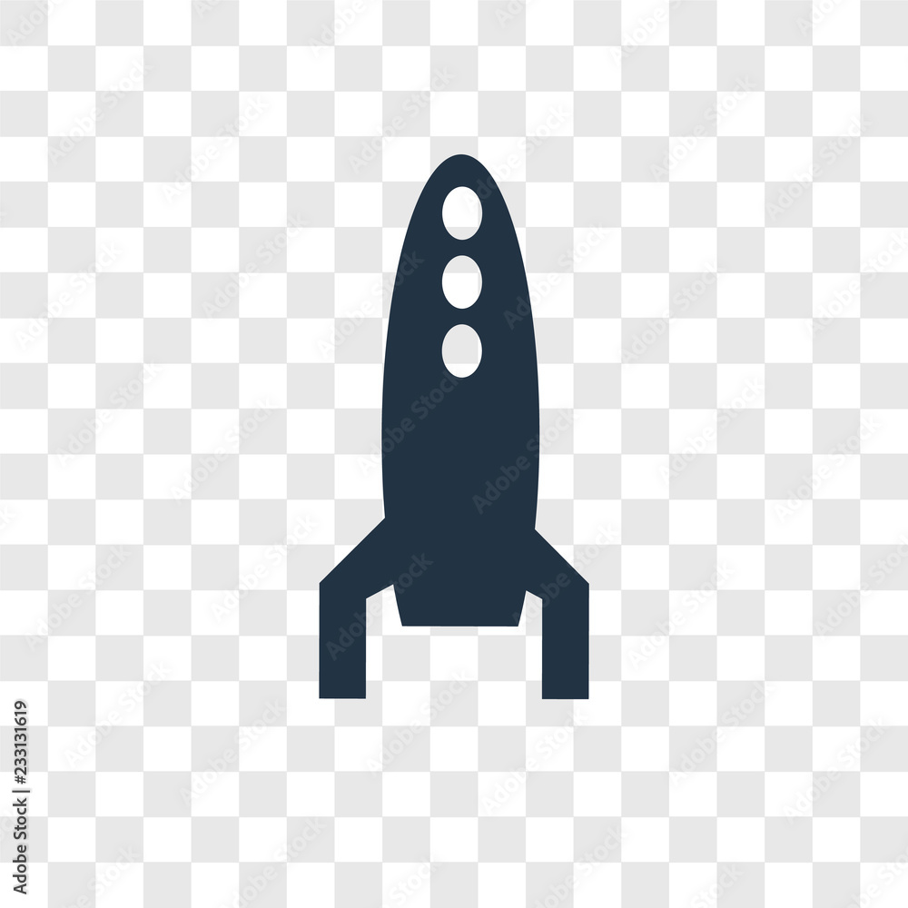 Poster rocket launch vector icon isolated on transparent background, rocket launch transparency logo design