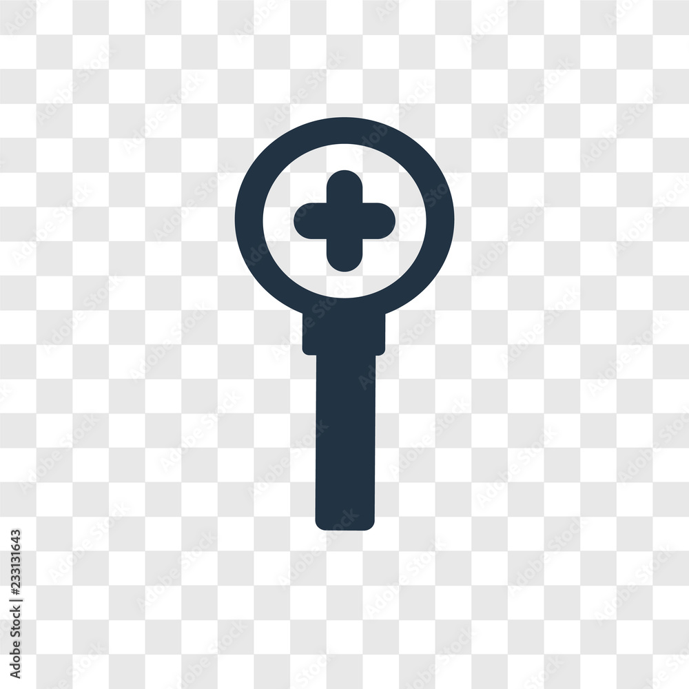 Poster zoom vector icon isolated on transparent background, zoom transparency logo design