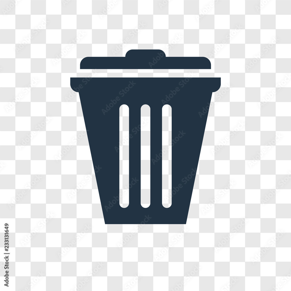 Aufkleber garbage vector icon isolated on transparent background, garbage transparency logo design