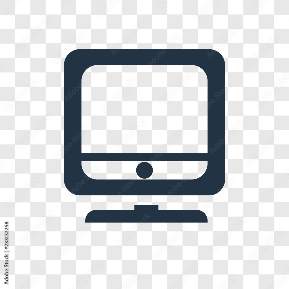 Poster screen vector icon isolated on transparent background, screen transparency logo design