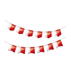 Fototapeta na wymiar Bahrain flag, vector illustration on a white background