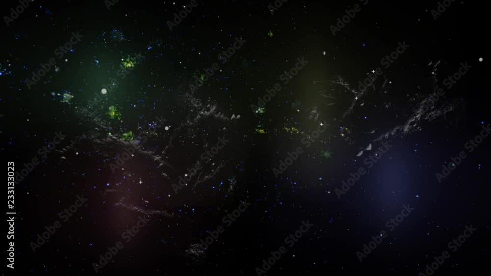 Poster dark dust clouds and nebula stars. space background for use with projects on science. the elements o