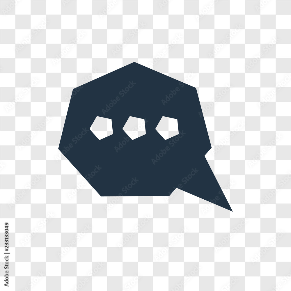 Poster chat vector icon isolated on transparent background, chat transparency logo design