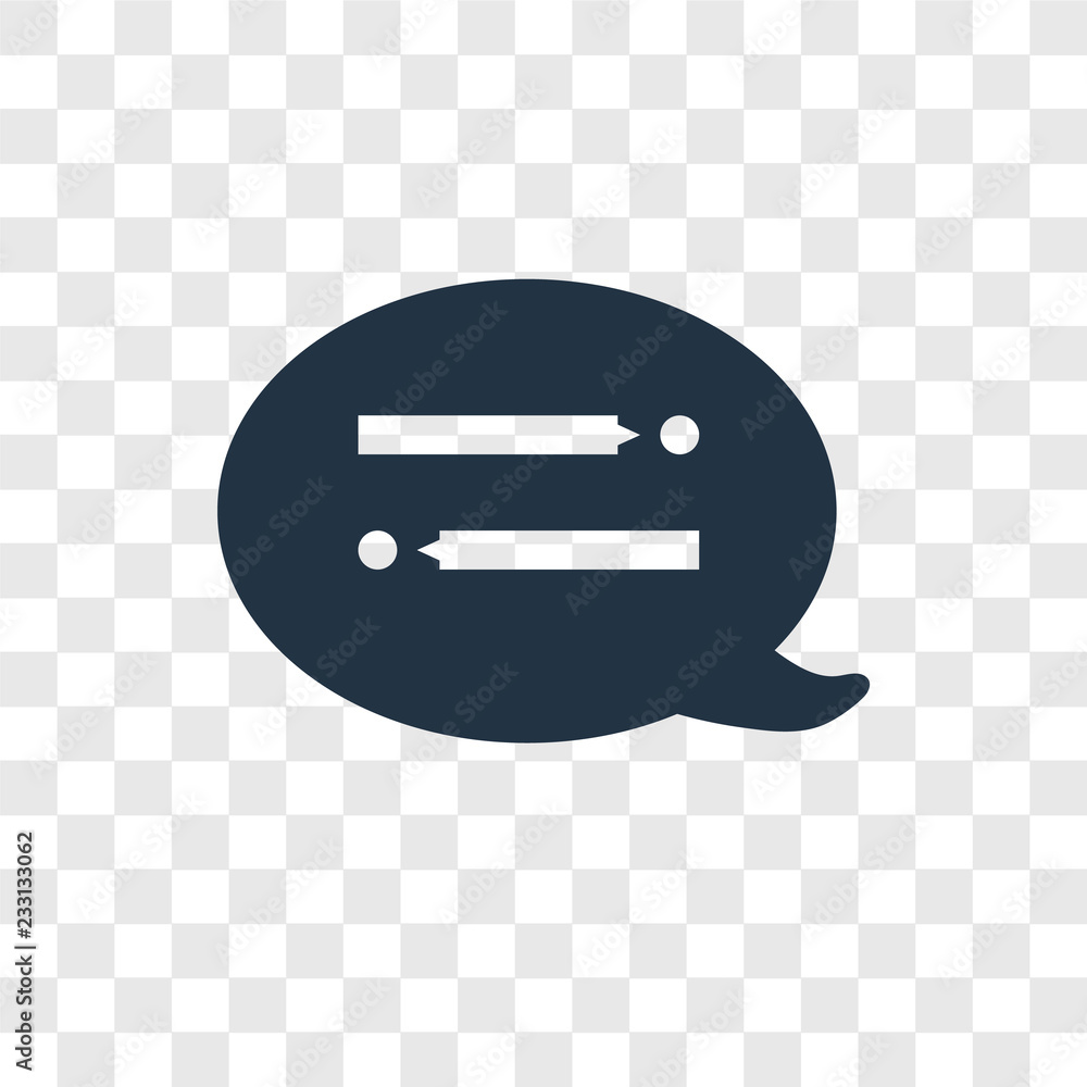 Poster chat vector icon isolated on transparent background, chat transparency logo design
