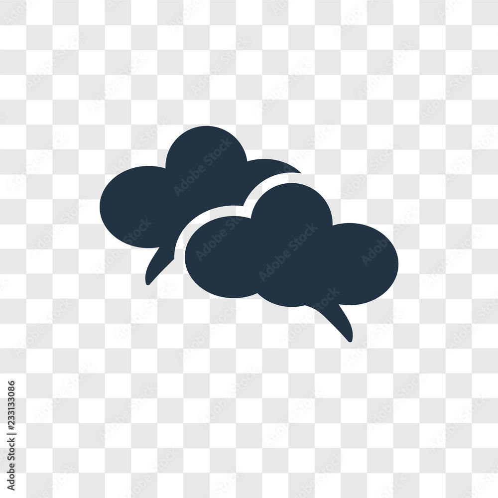 Poster chat vector icon isolated on transparent background, chat transparency logo design