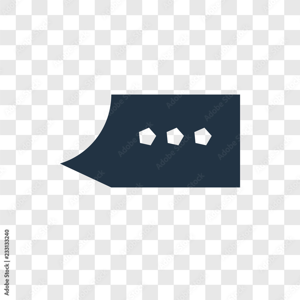Poster chat vector icon isolated on transparent background, chat transparency logo design