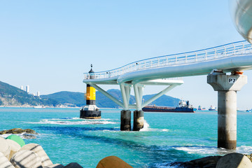 Busan Songdo Skywalk, the longest skywalk on the water in South Korea.