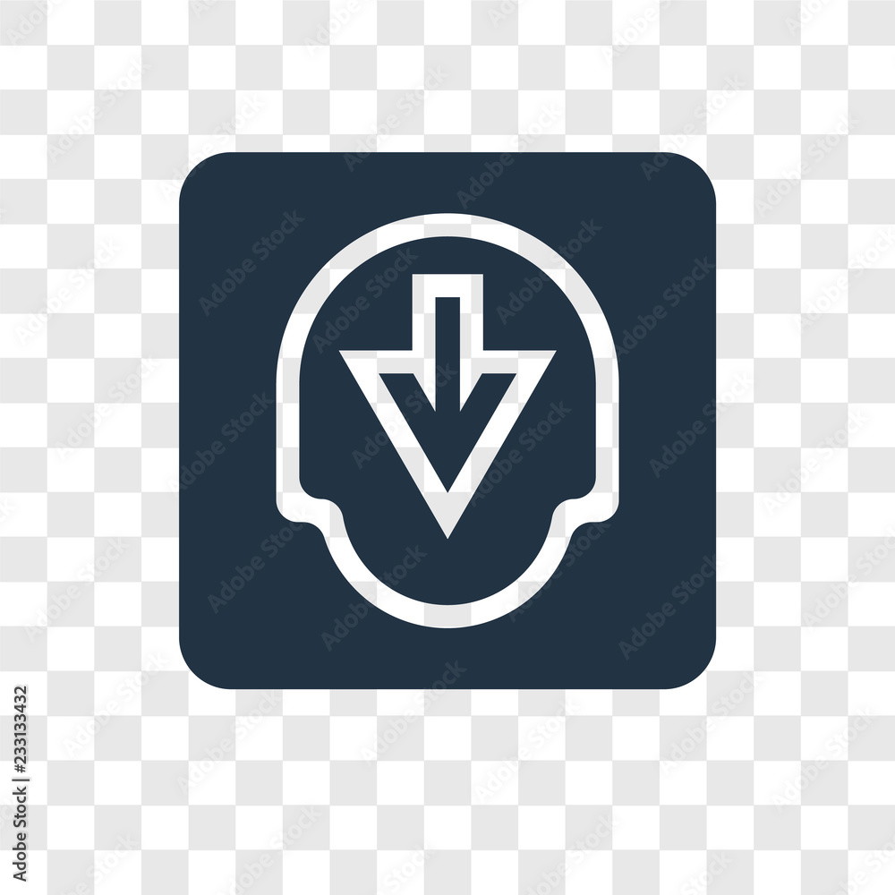 Poster inbox vector icon isolated on transparent background, inbox transparency logo design