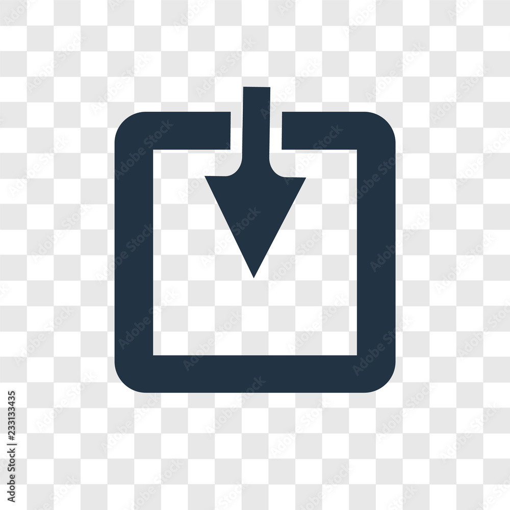 Poster inbox vector icon isolated on transparent background, inbox transparency logo design