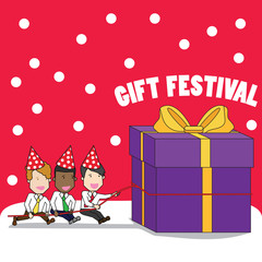 People celebrate the holiday season.