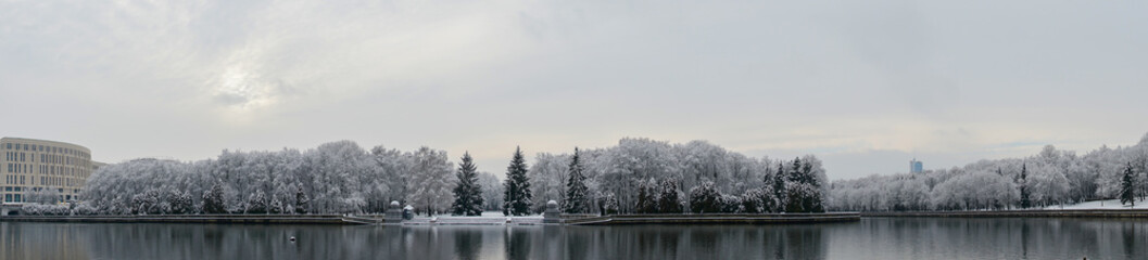 Panorama, Winter,  city park 
