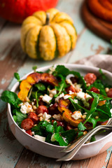 AUTUMN pumpkin chorizo feta salad.