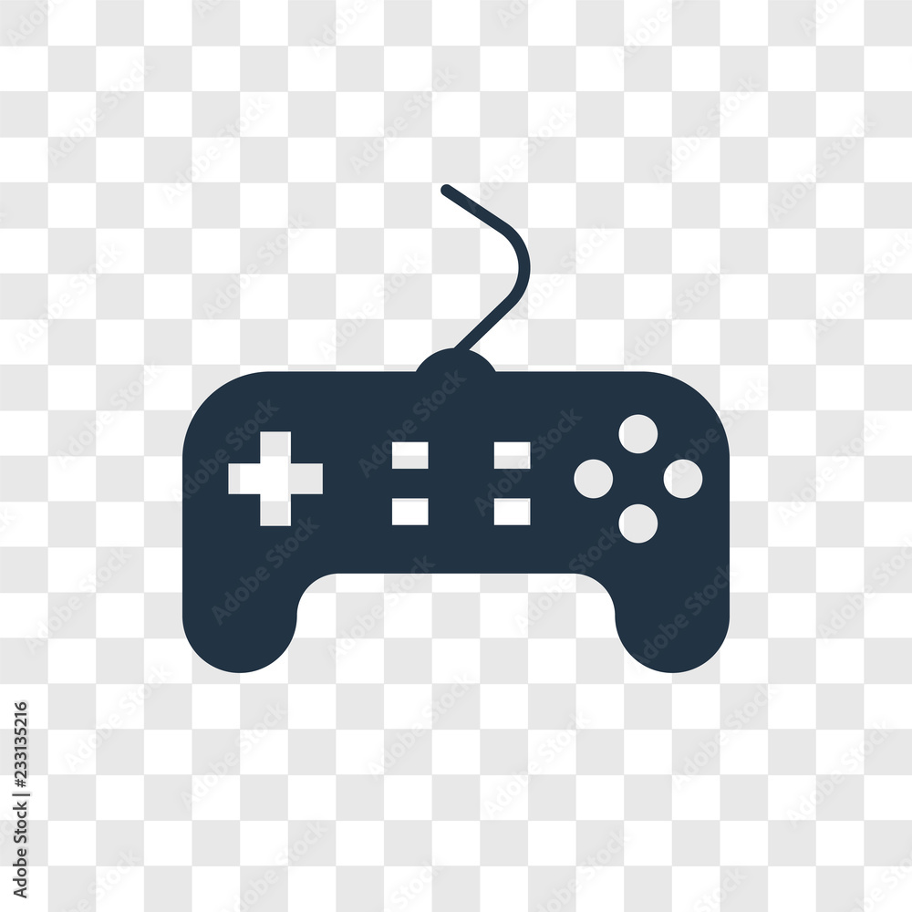Poster game controller vector icon isolated on transparent background, game controller transparency logo de