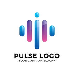 Abstract modern pulse logo
