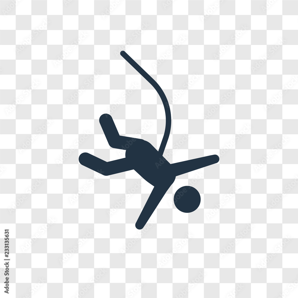 Poster bungee jumping vector icon isolated on transparent background, bungee jumping transparency logo desi