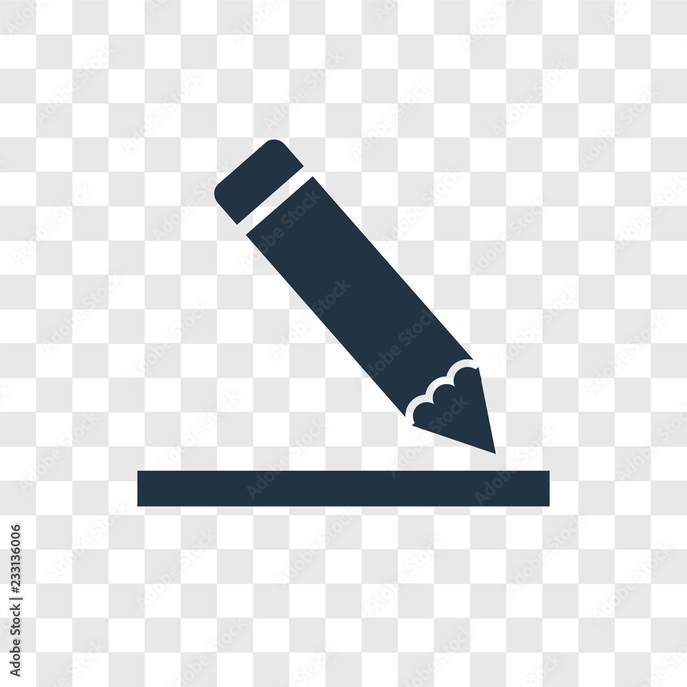 Poster edit vector icon isolated on transparent background, edit transparency logo design