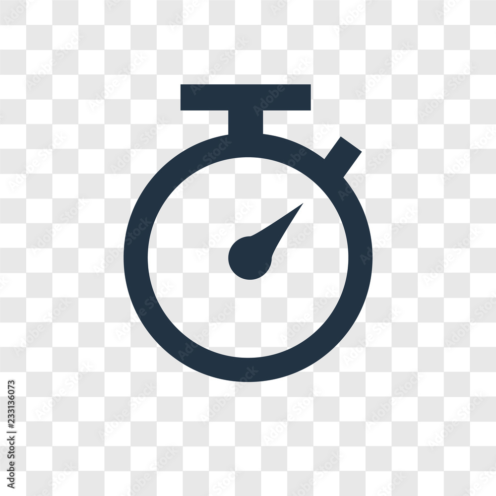 Poster timer vector icon isolated on transparent background, timer transparency logo design