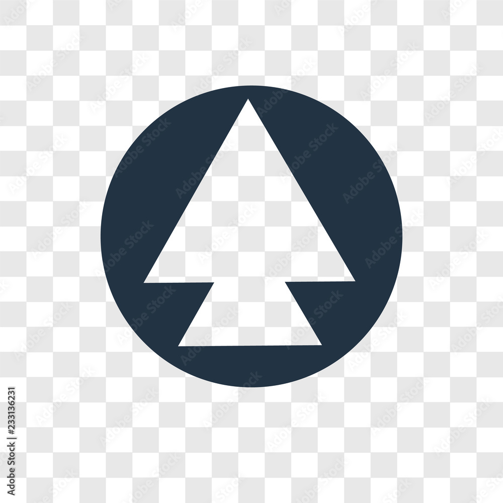 Aufkleber up arrow vector icon isolated on transparent background, up arrow transparency logo design