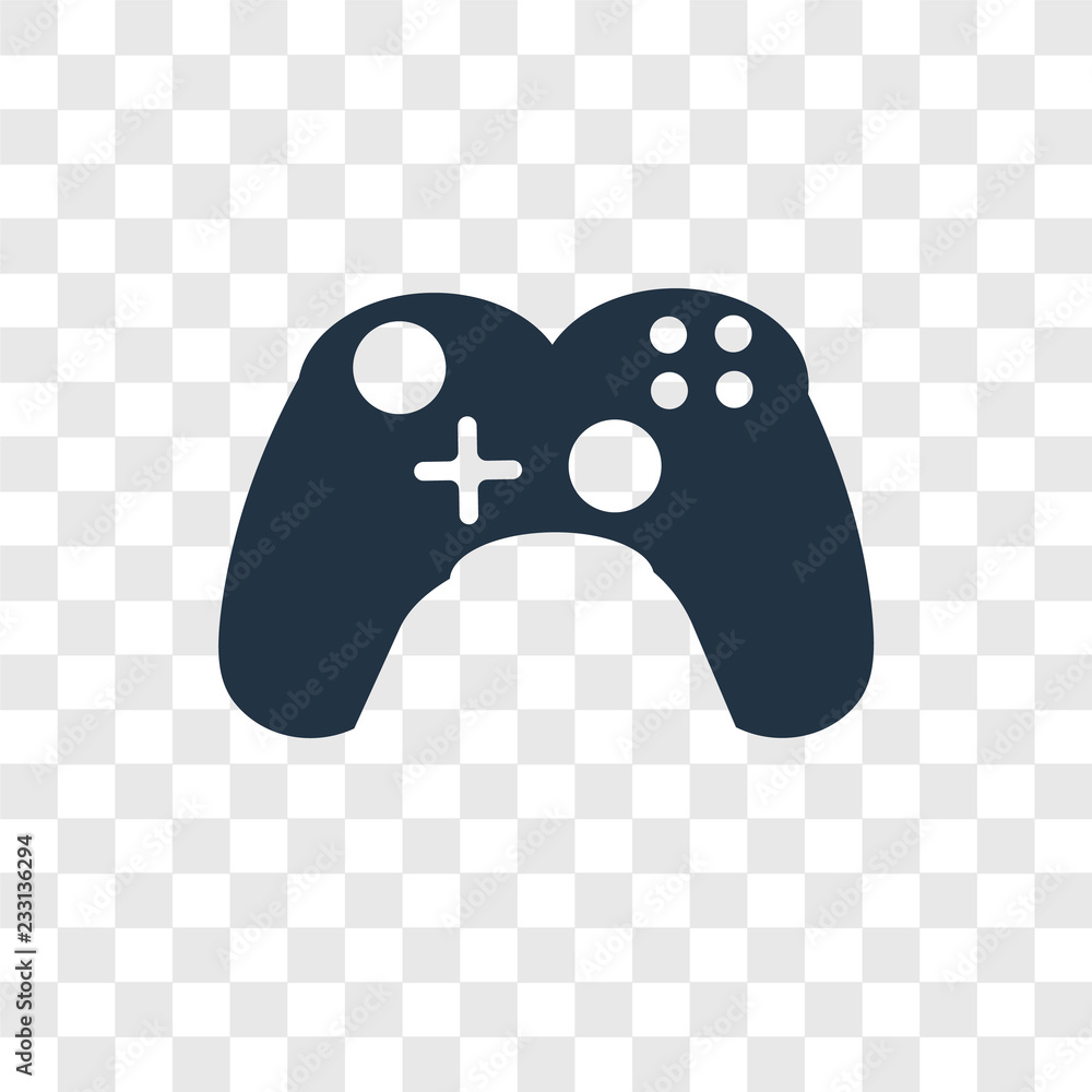 Poster gamepad vector icon isolated on transparent background, gamepad transparency logo design