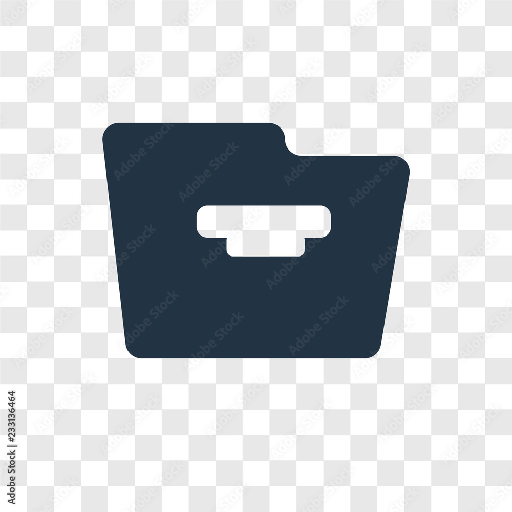 Poster folder vector icon isolated on transparent background, folder transparency logo design
