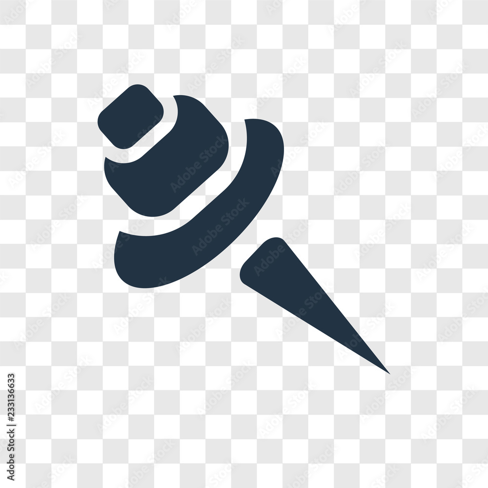 Poster push pin vector icon isolated on transparent background, push pin transparency logo design