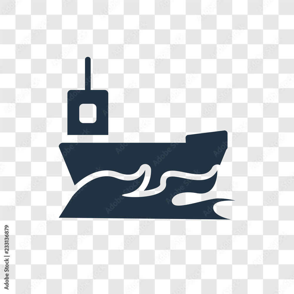 Poster yatch vector icon isolated on transparent background, yatch transparency logo design