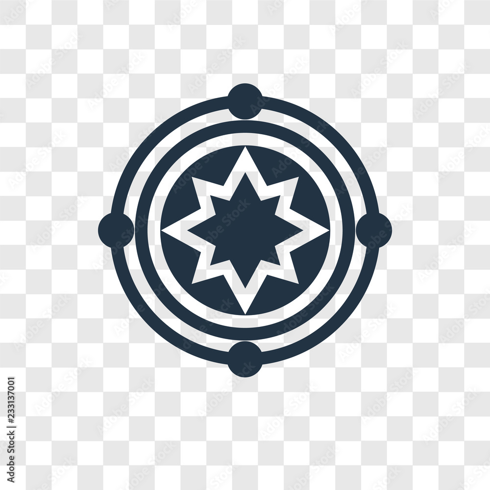 Poster compass vector icon isolated on transparent background, compass transparency logo design
