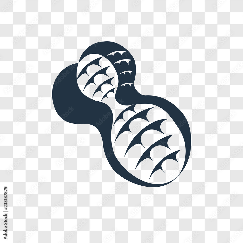 Poster peanut vector icon isolated on transparent background, peanut transparency logo design