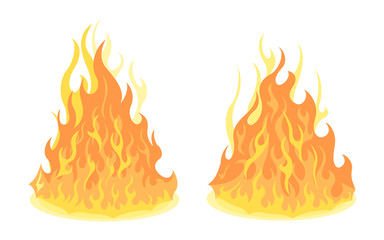 Bonfire set. Design element