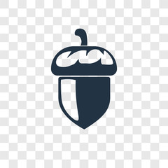Acorn vector icon isolated on transparent background, Acorn transparency logo design