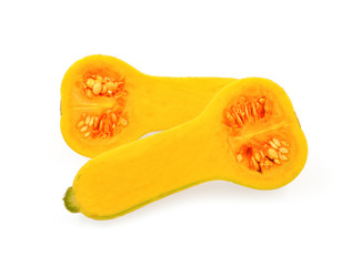 Butternut squash on white background