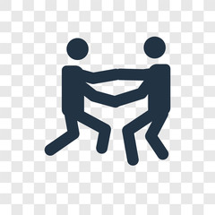 Wrestling vector icon isolated on transparent background, Wrestling transparency logo design