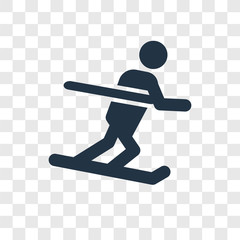 Ski vector icon isolated on transparent background, Ski transparency logo design