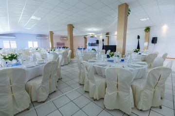 Elegant decoration on a wedding table