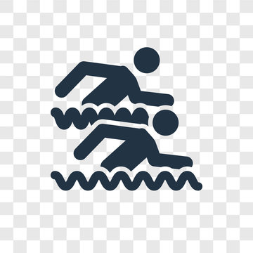 recommend clip art: Swimmers vector icon isolated on transparent background, Swimmers transparency logo design