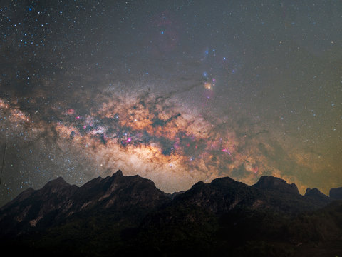 Milky Way rising at Doi Luang Chiang Dao