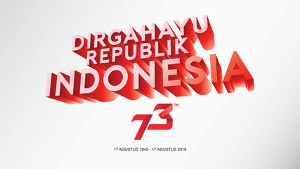 indonesia independence day design with fun concept and red white color for sale banner background