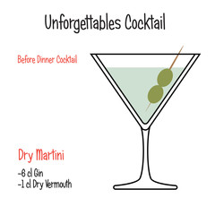 Derby alcoholic cocktail vector illustration recipe isolated