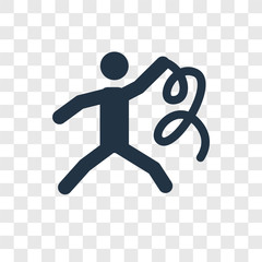 Gymnastic vector icon isolated on transparent background, Gymnastic transparency logo design