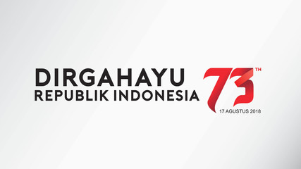 indonesia independence day design with fun concept and red white color for sale banner background