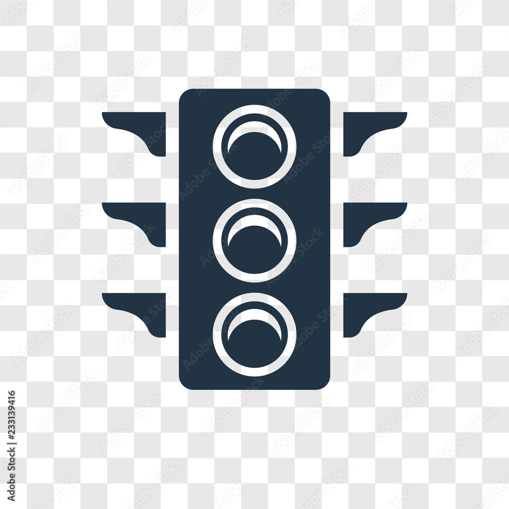 Poster big traffic light vector icon isolated on transparent background, big traffic light transparency log