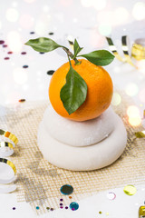 Traditional japanese kagami mochi