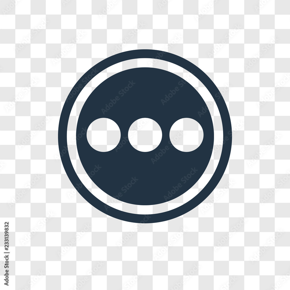 Poster circle menu vector icon isolated on transparent background, circle menu transparency logo design