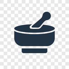 Medicine Mortar vector icon isolated on transparent background, Medicine Mortar transparency logo design