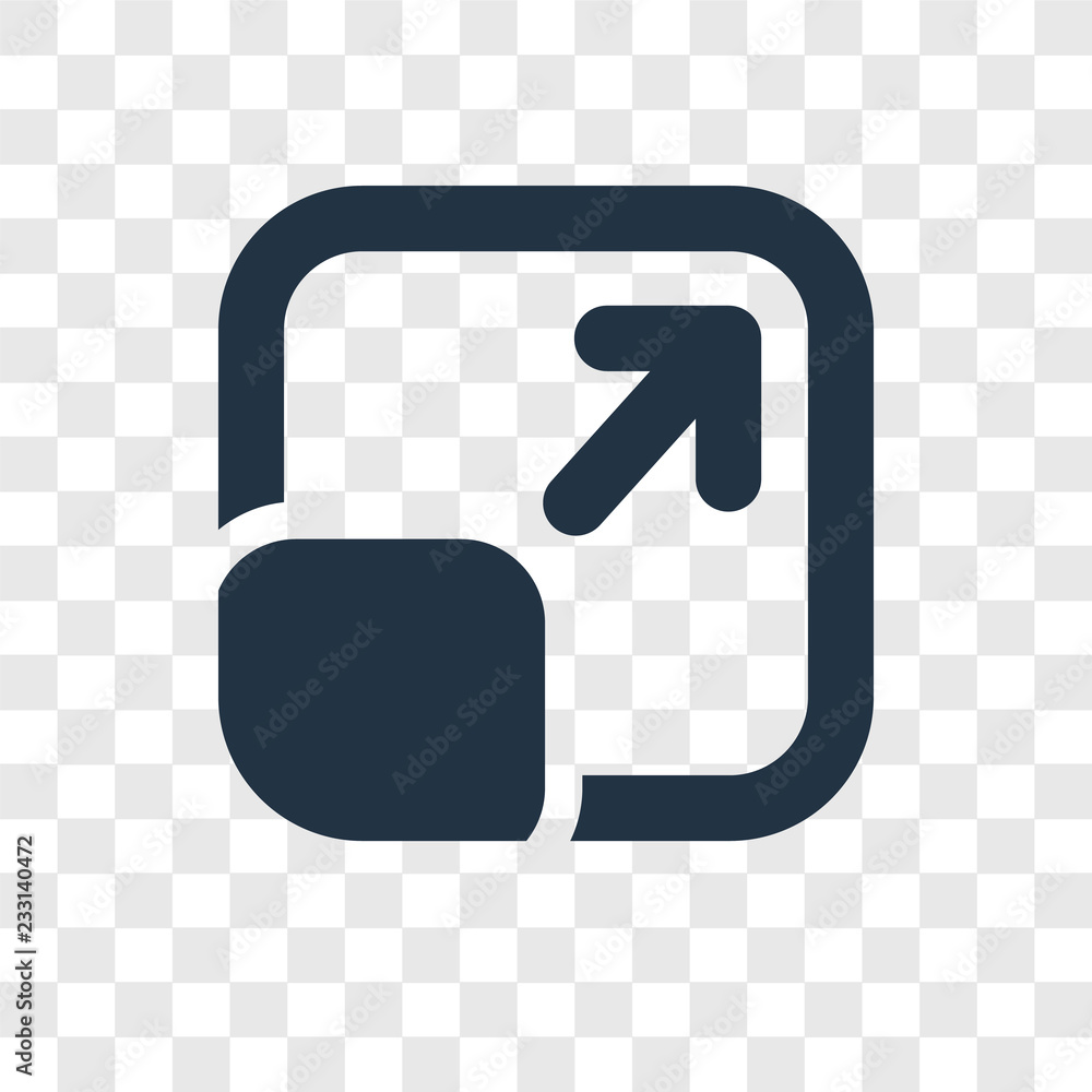 Poster maximize vector icon isolated on transparent background, maximize transparency logo design