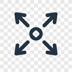 Expand vector icon isolated on transparent background, Expand transparency logo design